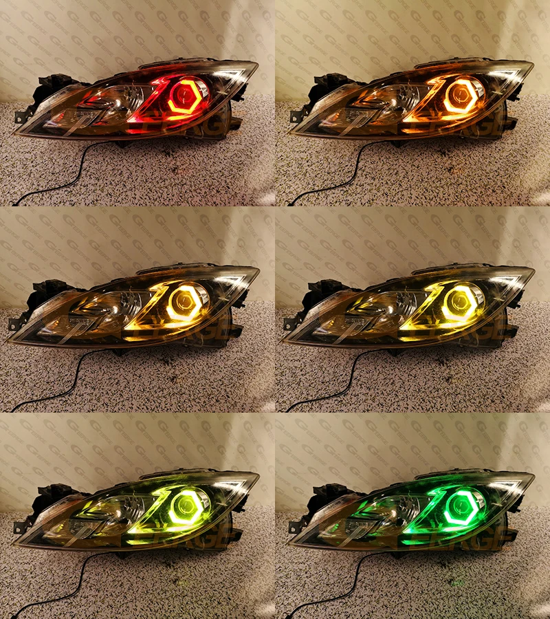For Mazda 6 Mazda6 Atenza GH MK2 Dynamic RGB LED Angel Eyes Hex