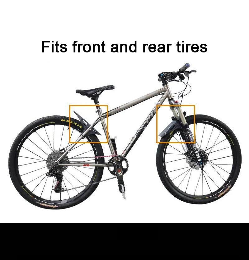 1/2PCS Mountainbike Kotflügel MTB Kotflügel Vorne Hinten Kompatibel Fahrrad Kotflügel Passt 26 ", 27,5", 29" Fat Bike Rad Zubehör – Detail 2