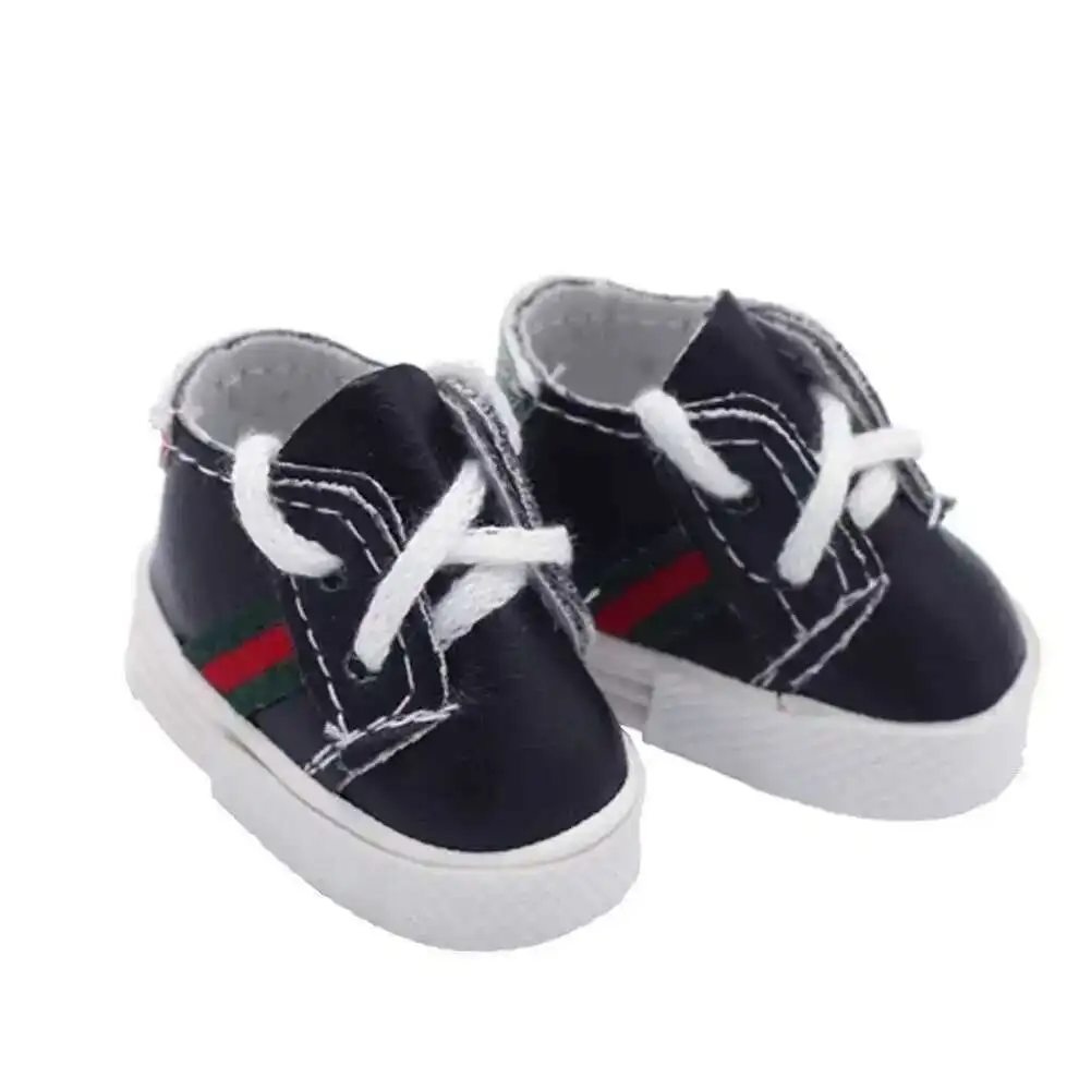 Versatile Leather Cloth Sports Shoes for Dolls - Multiple Styles, 4x1.8cm