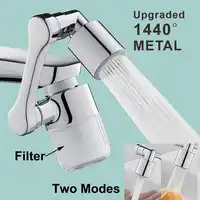 New Kitchen Faucet Extender with Filter 2 Modes Metal Universal Swivel Bubbler Nozzle 1440° Rotate Filtered Faucet Extension 1