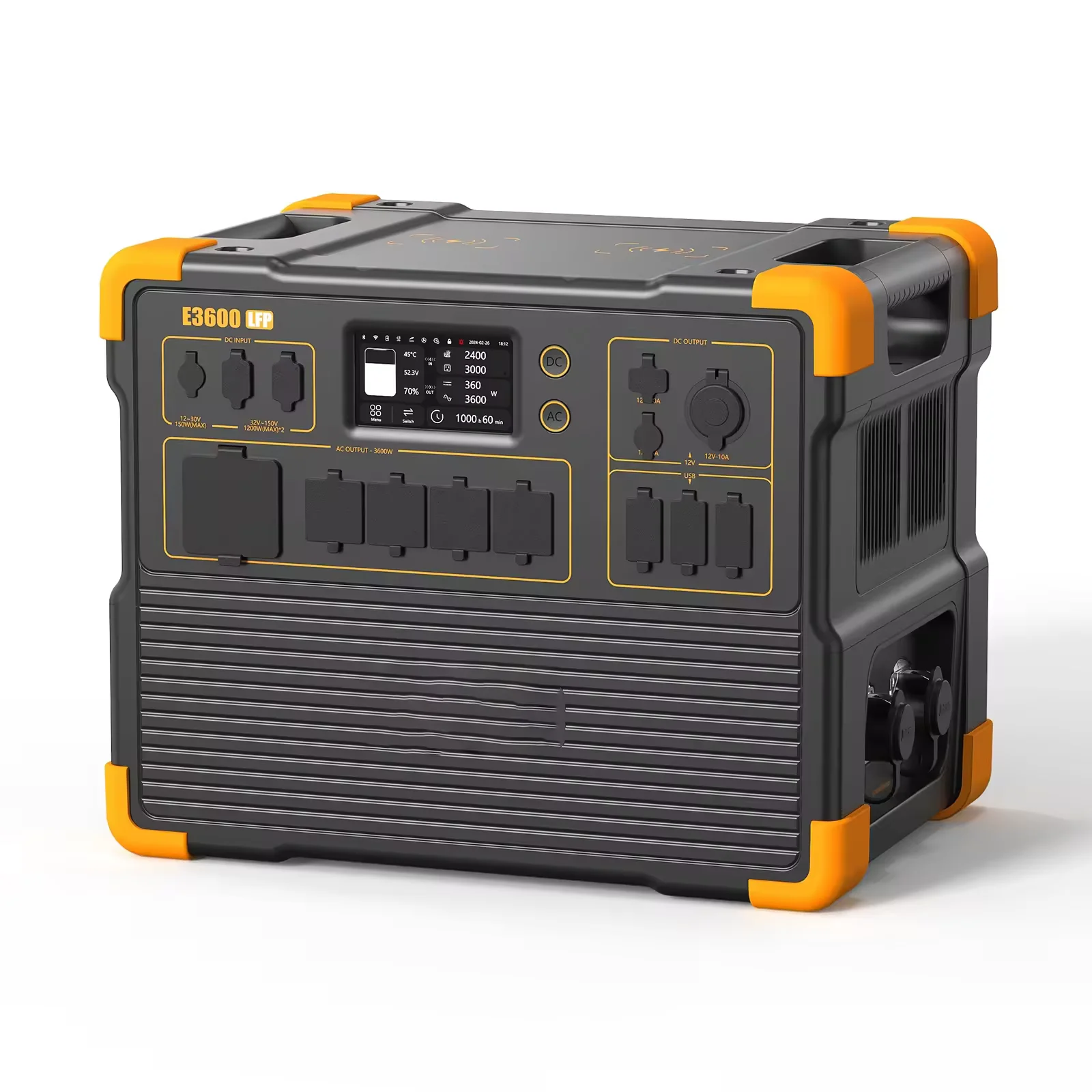 E3600LFP 3600 Watt Portable Solar Generator 3072wh Solar Power Station
