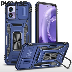 PKCASE Bracket Phone Case with Kickstand Feature and Durable Protector for Moto G Power 2025 (Dark Blue)