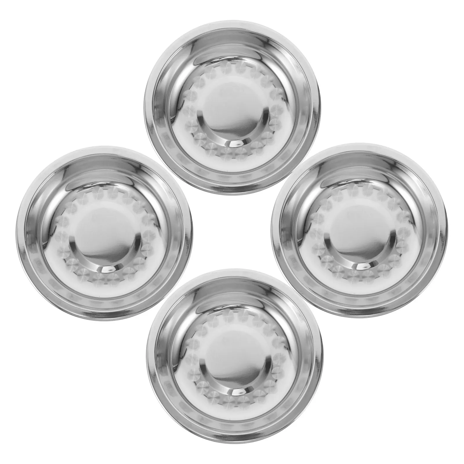 4Pcs 스테인레스 스틸 스케일 트레이 재사용 가능한 비자성 계량 팬 실험실 전자 저울 소형 계량 그릇 쥬얼리