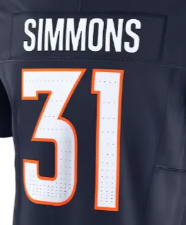 thumbnail image 1 of Camisetas de fútbol de la famosa marca Denver con bordados personalizados para hombres, mujeres y jóvenes #10 NIX #31 SIMMONS #2 SURTAIN II #7 ELWAY, 1 of 5