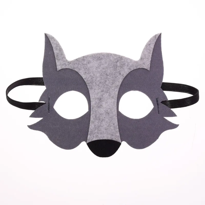 Animal Face Cosplay Masks for Kids - Wolf, Panda, Giraffe & Tiger Masquerade Costume