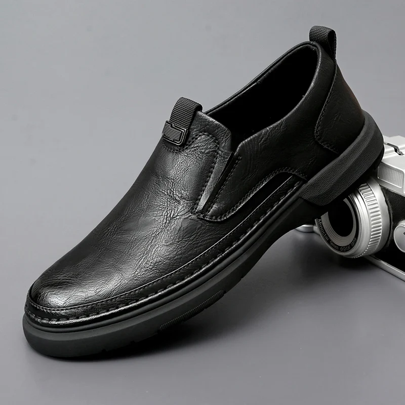 menLeatherShoesforMenMinimalistloafersMaleHandmadeSlipon