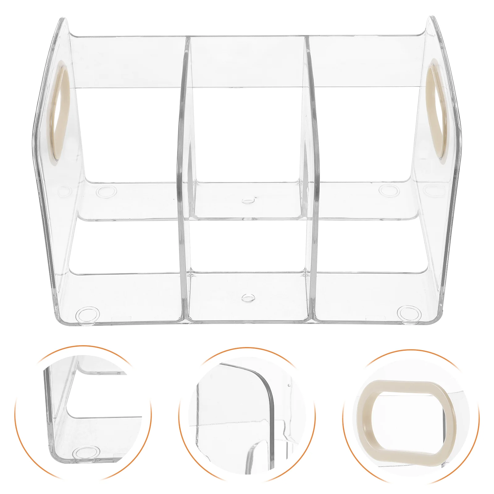 

Desktop Bookshelf Bookstand Acrylic Purse Organizer Multi-function Holder Bookend File