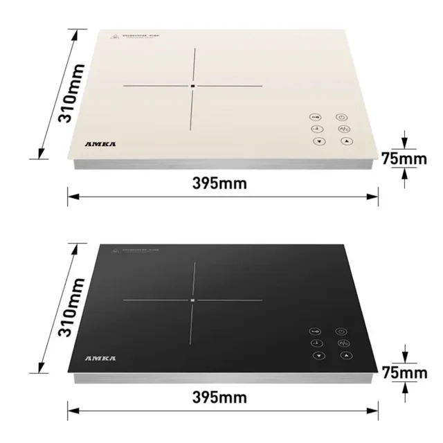 Amka 220V 2200W Bulit-in Hobs Single Cooker Induction Cooker Touch Control Intelligent Induction Cooktop Ultra-thin Panel 6