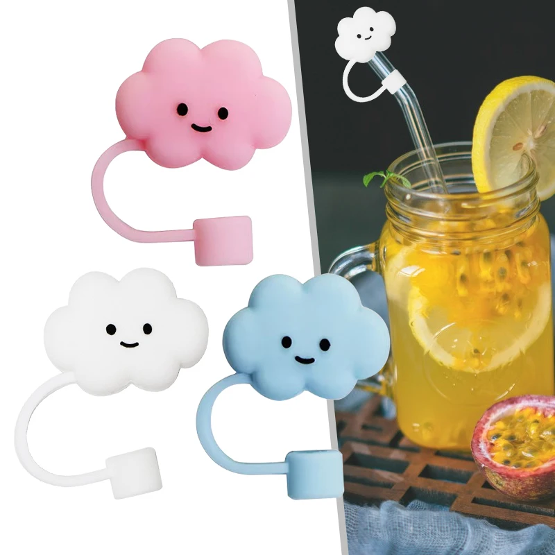 

Cartoon Silicone Straw Tips Drinking Dust Cap Reusable Straw Plug Splash Proof Plugs Cover Cup Accessories 6-8mm Straw Sealing