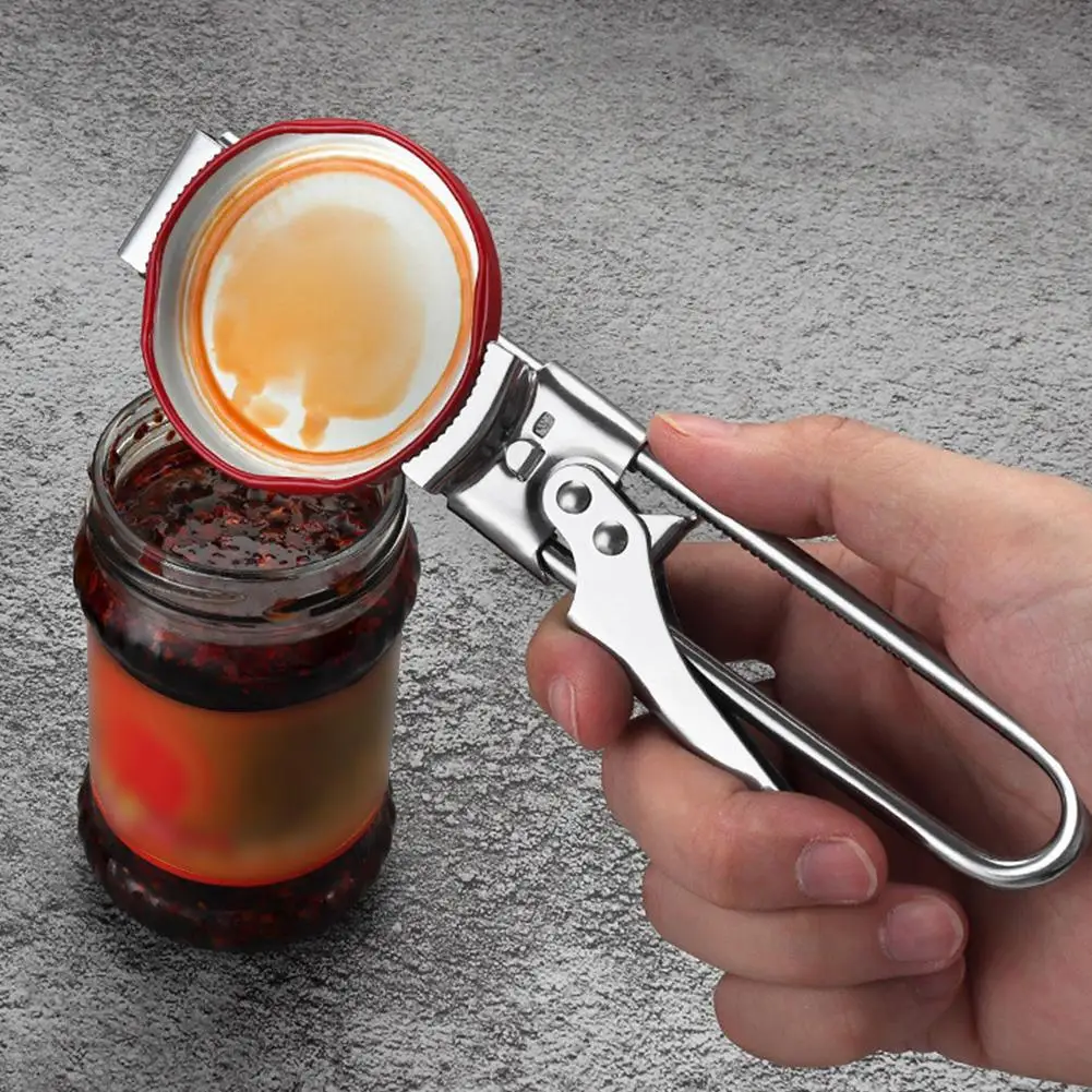 Canning Lid Opener Stainless Steel Adjustable Can Opener Jam Chili Sauce  Bottle Opener