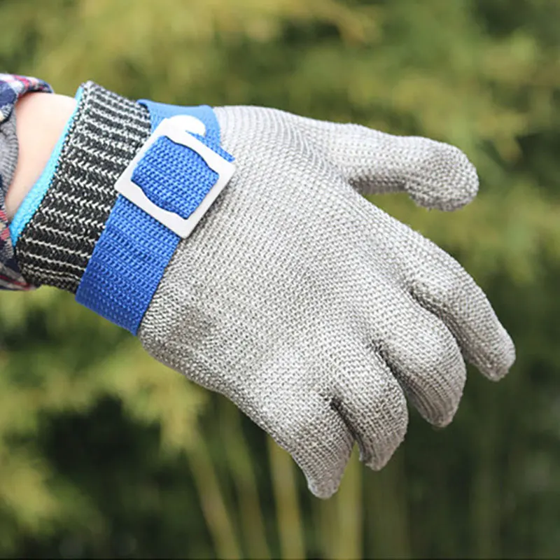 Fishing Gloves Cut Resistant Gloves 1pc Anti-cut Gloves Stainless Steel Wire Cut-resistant Woven Safety Working Gloves Cutting Fish-killing Metal Iron