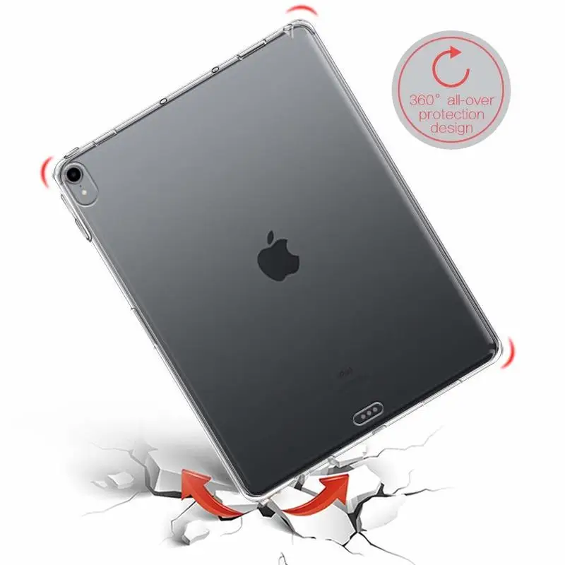 para Ipad Pro 12.9 Case Tpu Macio Capa para Ipad 12.9 2023 2023 2023 2023 2023 A1876 A1895 A1670 A1584 A1652 Claro Magro Case Traseiro - Imagem 5