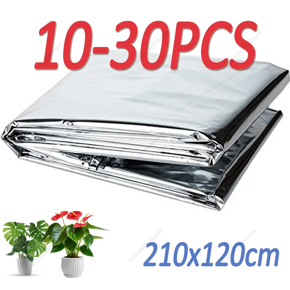Silver Mylar Highly Reflective Films 210x120cm For Grow Foil Tent Room Garden Greenhouse Farming Increase Plant Growth 5-30PCS