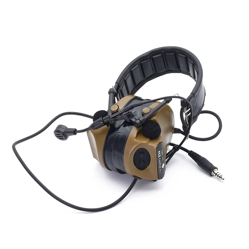 New Version FCS-Tactical Comtac III 3 Headset Noise Reduction Headphone Earmuffs Shooting Protector for Walkie-Talkie PTT Radio