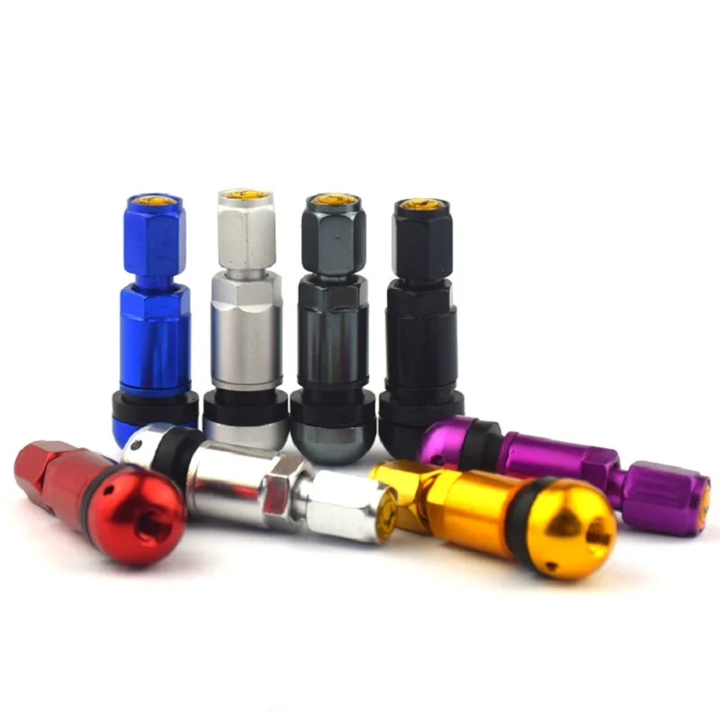 4 ชิ้นอลูมิเนียมสากลรถจักรยานยนต์ยางล้อยางวาล์ว Caps ยางวาล์วลําต้น 525 1