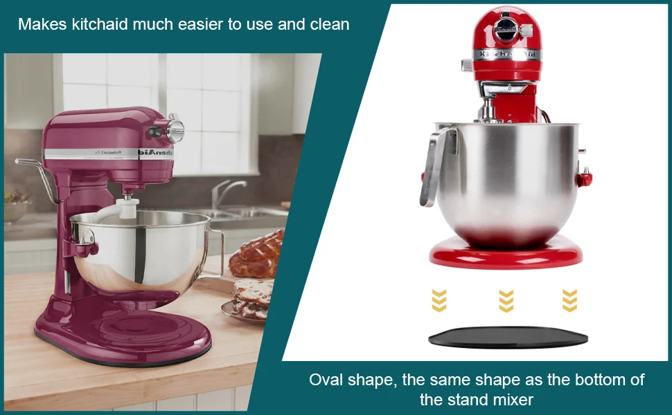Sliding Mat for Kitchenaid Mixer, Mover Slider Mat Pad for 5-8 Qt Bowl-Lift Stand Mixer, Kitchen Appliance Slider Mat Compatible