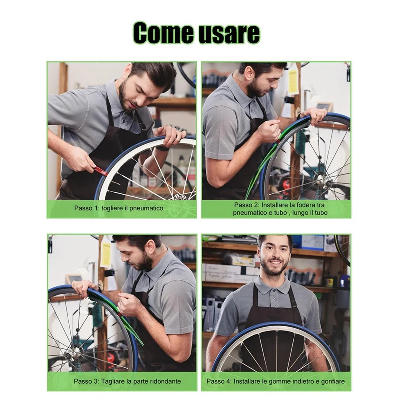 2PCS Bike Tire Liner Inner Tube Bicycle Flat Protector Compatible For 12/16/18/20/24/26/27.5/29Inch Durable