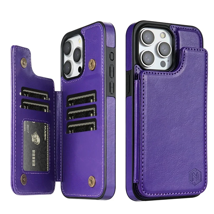Leather Phone Case With Rfid Blocking For Iphone Models_voghion.com