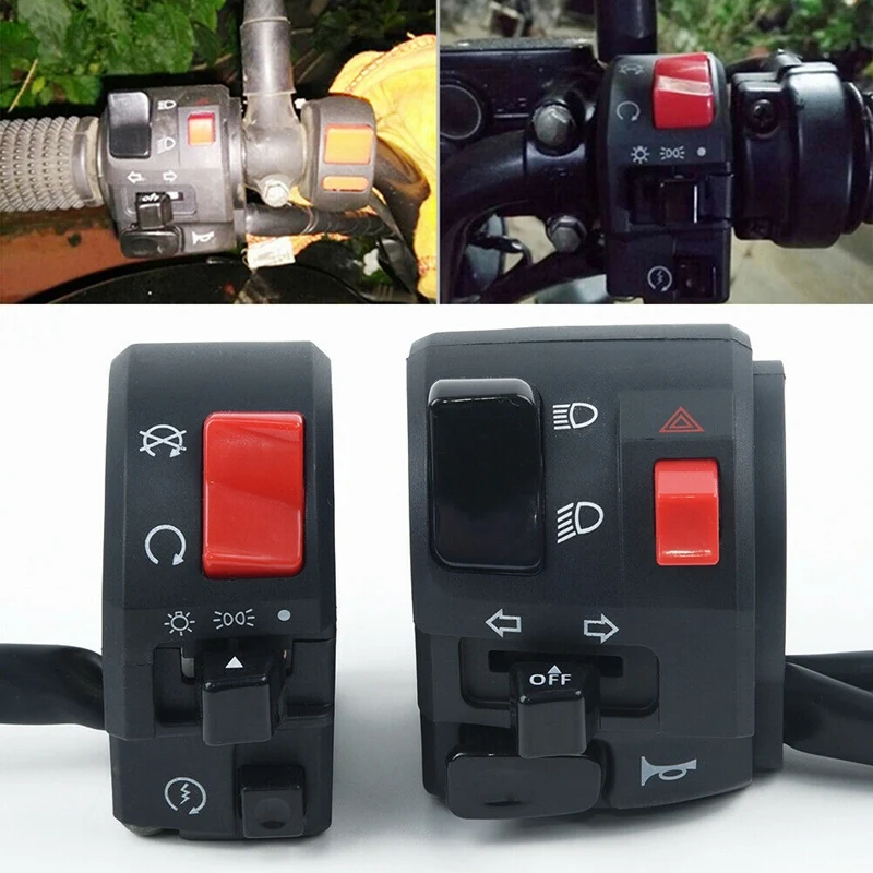 Universale Moto Kill Switch Pulsante Clacson Avviamento Dirt - Foto 4