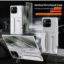 Hinge - Protected Phone Case with Wristband, Stand, Pen Holder, & Screen Protector for Pixel 11Pro Fold (Clear)