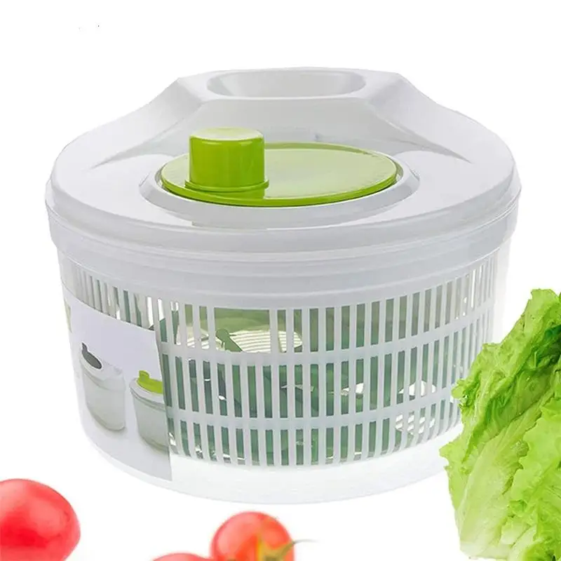 

Vegetables Salad Spinner Lettuce Greens Washer Dryer Large Capacity Fruit Drainer Basket Manual Vegetable Drainer Kitchen Gadget