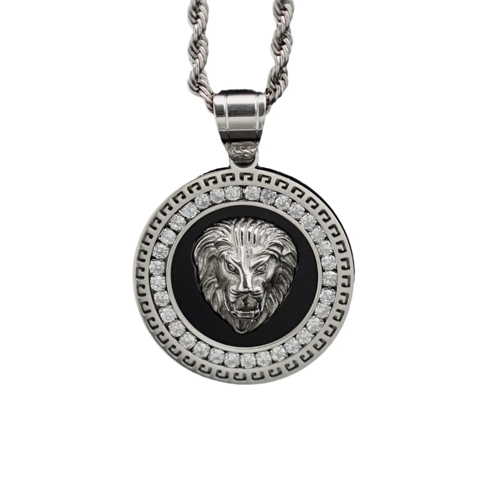 Hip Hop Gold Color Plated Iced Out Micro Pave Cubic Zircon Lion Head Pendant Necklace Charm For Men Jewelry Gifts 5