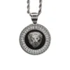 Hip Hop Gold Color Plated Iced Out Micro Pave Cubic Zircon Lion Head Pendant Necklace Charm For Men Jewelry Gifts 5