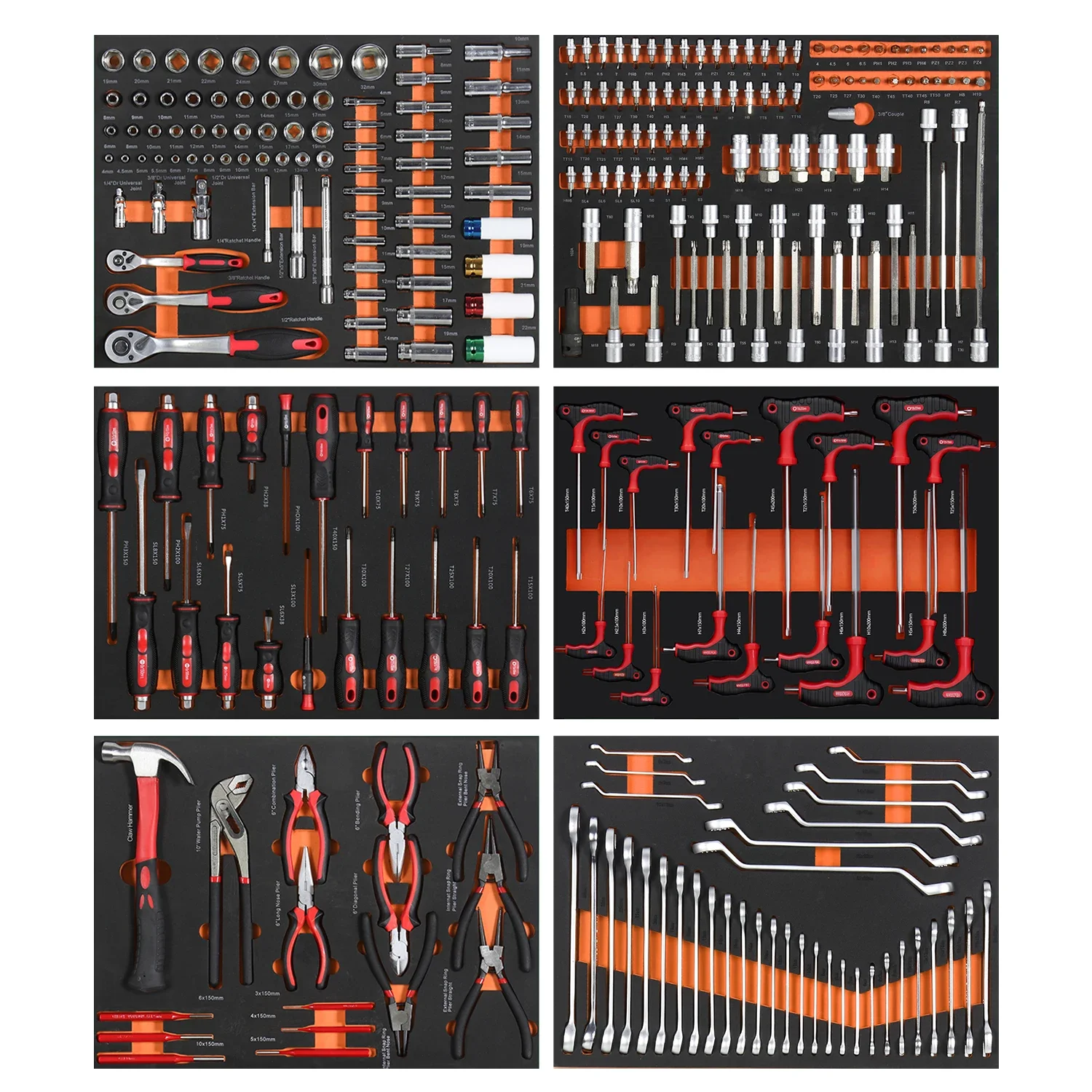 YyhcTool BoxProfessional 7 Drawers Roller Tool Sets Box Storage Tool Trolley/ Chest/ Cabinet / Cart For 273PCS Tools Set 2