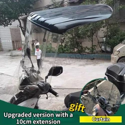 Motorcycle Canopy Window Opening Awning Upgrade Lengthen Tricycle Windshield Sunshade Awning Electric Motorcycle Umbrella