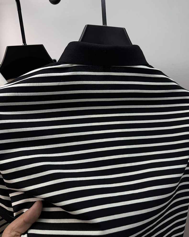 Fashion striped letter embroidered short sleeve polo shirt luxury brand summer new breathable lightweight men's casual T-shirt 19 S695f455da32b4890a9dee729918bb4214