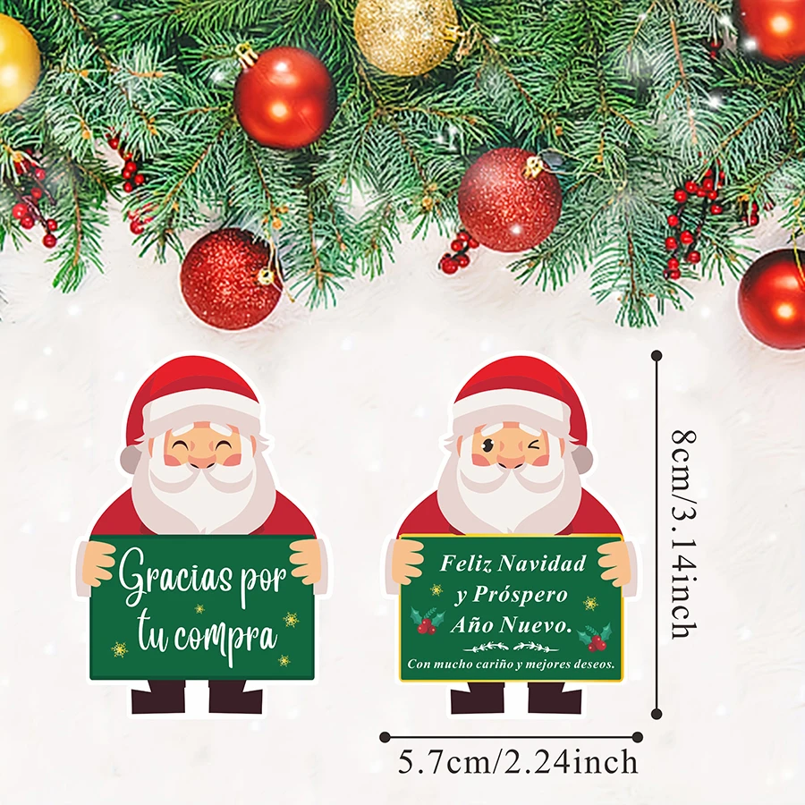 Spanish Holiday Gift Cards Set - Gracias & Feliz Navidad Festive Greeting Collection (100 Pieces)