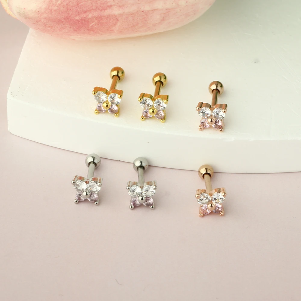 Wholesales Fashion Stud Earring Punk Rock Stainless Steel Ear Nail Women Men Cartilage Helix Tragus Earring Piercing Earring Bod