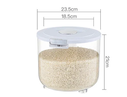 Rice Bucket, Portable Transparent Cereal Storage Container With Pour Spout,  Moisture-proof Insect-proof Sealed Storage Box For Rice, Cereals, Grains,  Flours, Pet Food, Airtight Rice Dispenser, Food Jars & Canisters, Home  Kitchen Supplies 