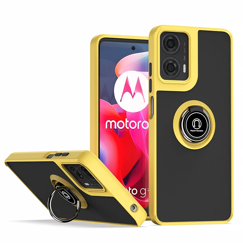 Shockproof PC Armor Case with Magnetic Ring Holder Stand - Durable Protective Cover
