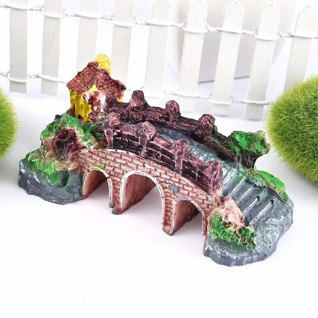 Title 8, Aquarium Fish Tank Decor Rockery And Bridge Aqu...