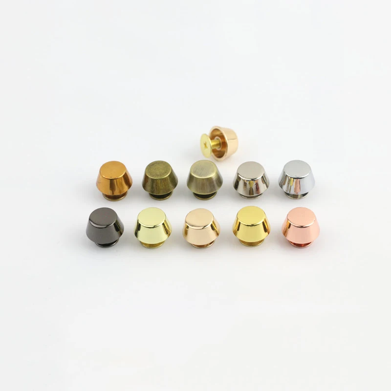 Description Picture 5 of item10sets Bucket Shape Bag Feet Base Studs Bottom Wear Protection Rivets Wallet Bag Decor Buttons Leathercraft Parts Accessories
