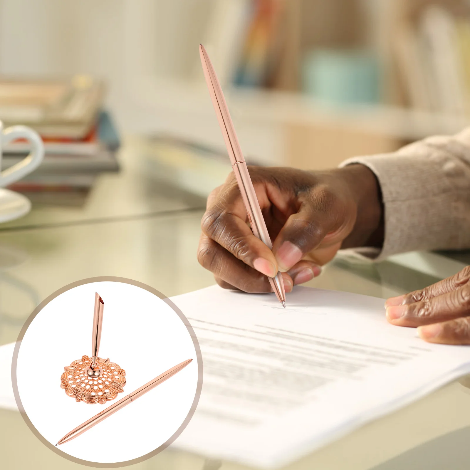 

Металлические настольные шариковые ручки, ручка для письма в деловом стиле, ручки для передней стойки регистрации, канцелярские принадлежности для школы и офиса