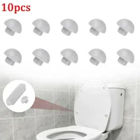 Toilet Seat Buffers Pack White Stop Bumper Seat Bumpers Toilet Lid Accessories Top Cover Cushion Adhesive Pads Toilet Absorber 1