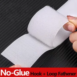 White Hook and Loop Tape Non - Adhesive Fastener Strip - 1Meter Length (WHITE 20MM)