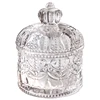 Storage Tank Vintage Relief Imitation Crystal Glass Coffee Sugar Jar Household Makeup Cotton Jewelry Box with Lid Storage Tank 5