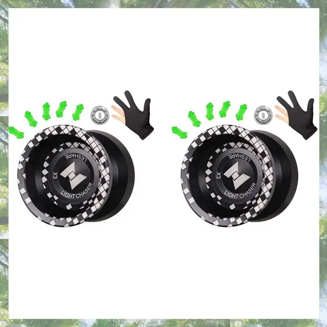 T84C-2X Unresponsive LIGHT CHASER X3 Competitive Yo-Yo,Alloy Yoyo For Beginners,And Practise Tricks With Glove And Strings 2