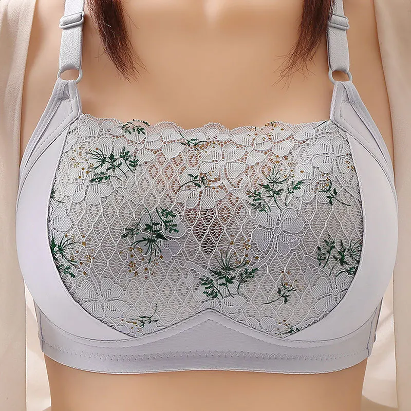 Tops Plus Size Lace Sexy Bra Women's Tube Top Bra Without Steel Ring Thin Push Up Adjustment Push Up Seamless Bra Lingerie