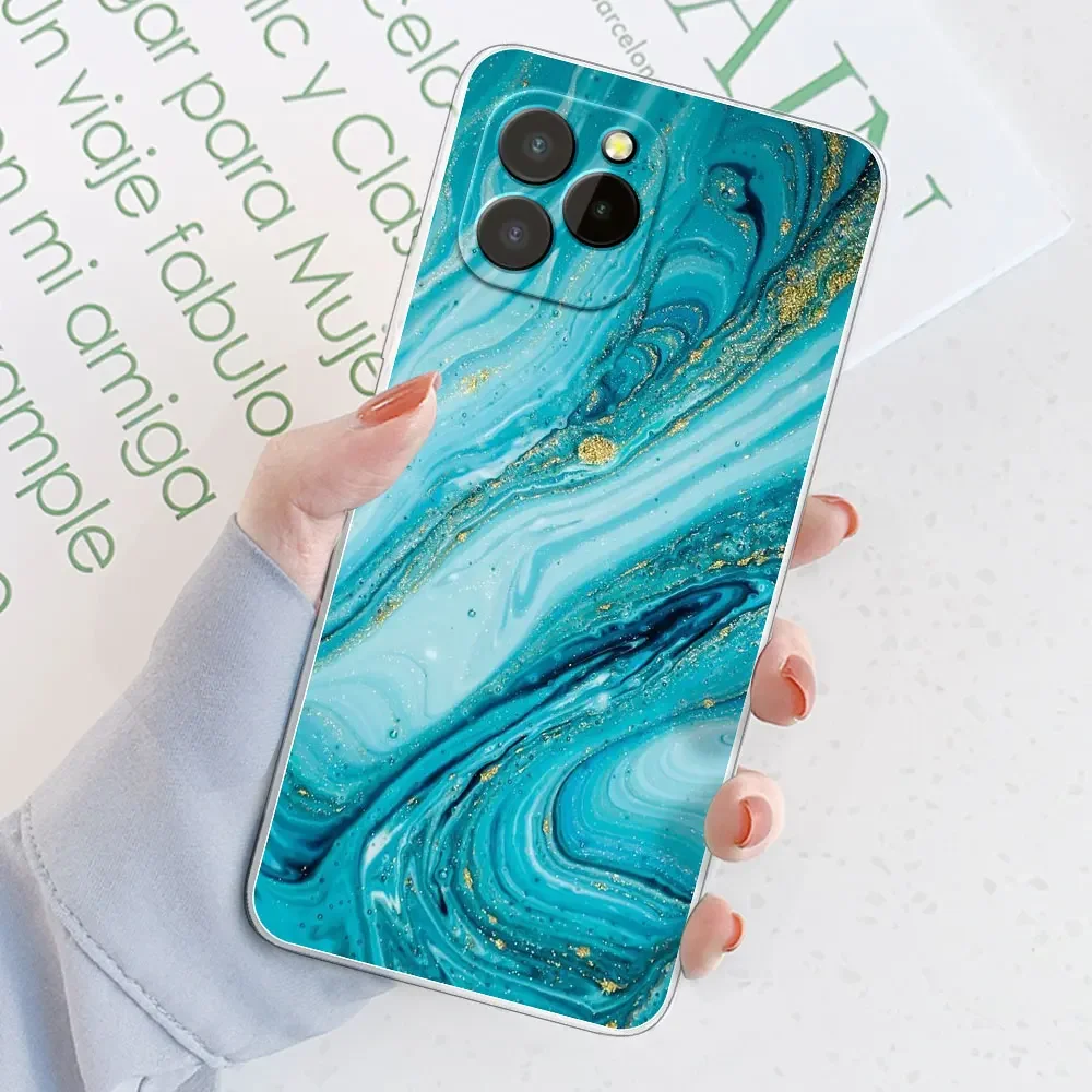 Marble Transparent Silicone Soft TPU Phone Case Cover with Bumper Protection