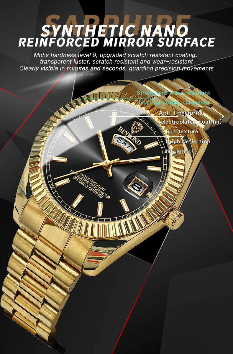 BINBOND Men's Quartz Watch