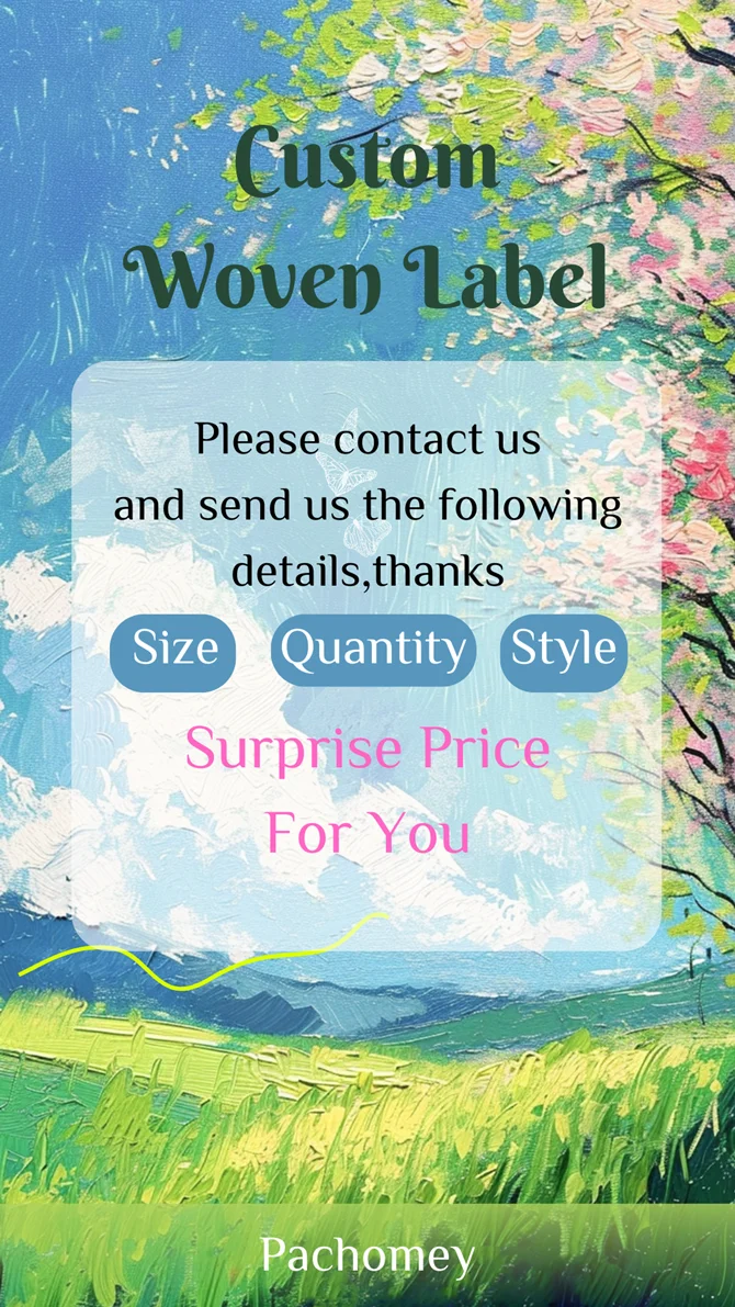 Custom Garment Tag For Clothing Shoes Personalized Logo Washable Woven Label Sewing Accessories 24040901