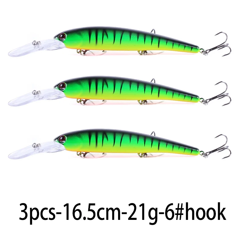Deep Diving Minnow Wobbler Lure - Premium Fishing Bait for Bass, Pike, Walleye, and Perch