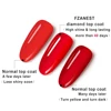 FZANEST Diamond Top Coat Gel Polish, 15ml High Glossy Top Gel Long lasting for Up to a Month 4