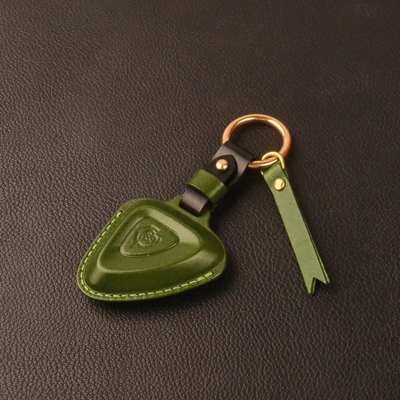 For Lotus ELETRE 2023 Leather Vintage Handmade Smart Key Keyless Remote Entry Fob Case Cover