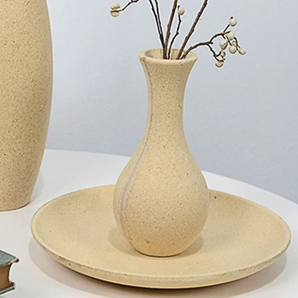 3Pcs 나무 꽃병 금형 낙서 점토 꽃병 홈 오피스 정원 웨딩 장식을위한 장식 DIY 그림 꽃병