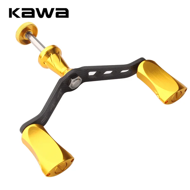 kawa Fishing Reel Handle Carbon Fiber With Alloy Knob For Shimano Reel  Double Handle Weight 45.9g DIY Fishing Tackle Accessory